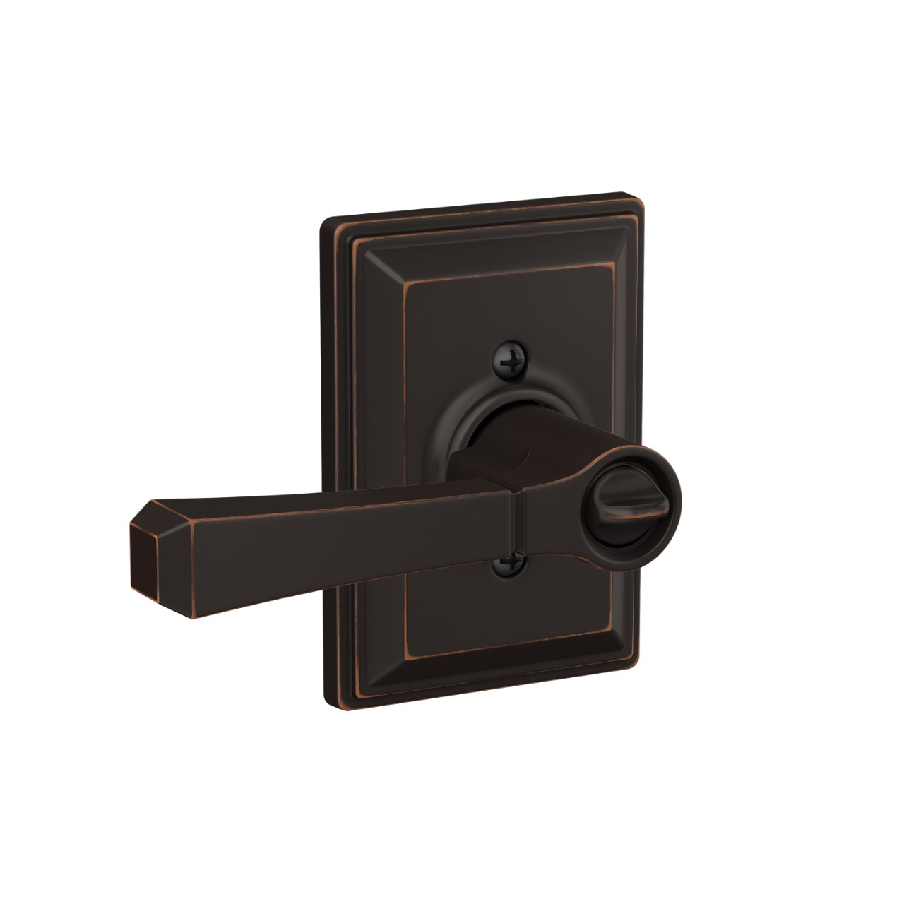Rivington Lever with Grandville Trim Keyed Entry Lock