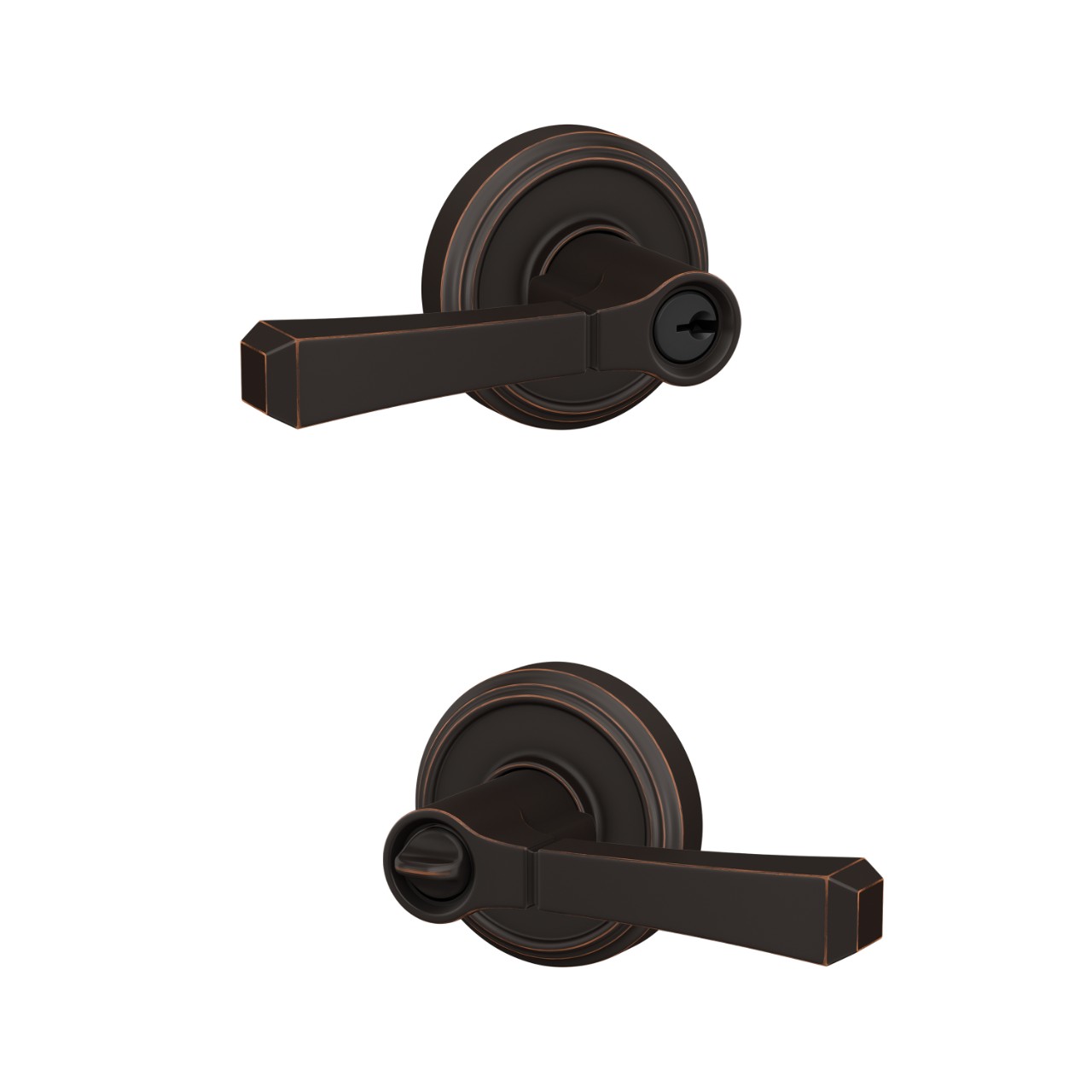 Rivington Lever Keyed Entry Lock with Indy Trim