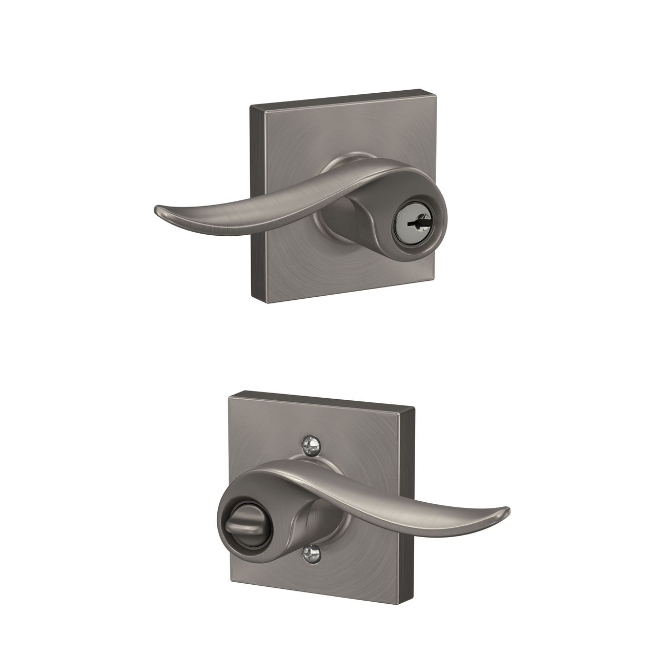 Sacramento lever Keyed Entry lock with Collins Trim