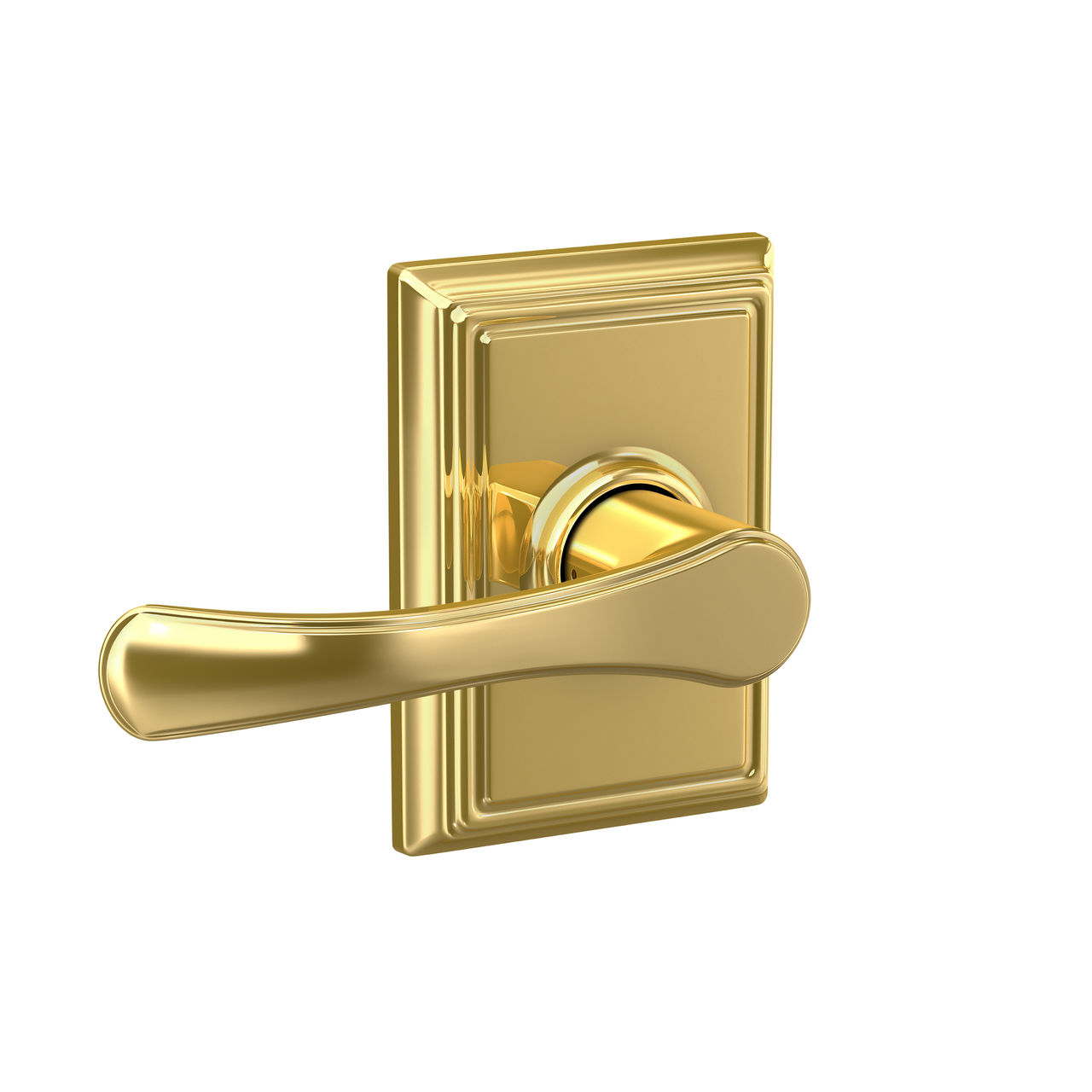 Avila Lever Hall & Closet Lock with Addison Trim