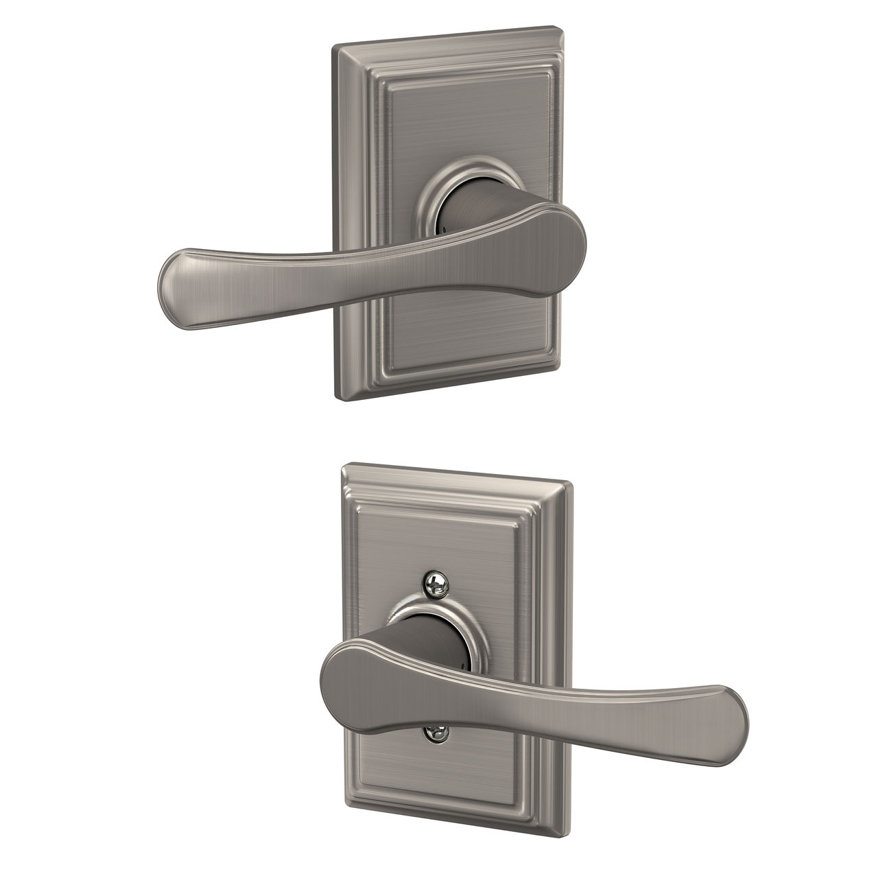 Avila Lever Hall & Closet Lock with Addison Trim