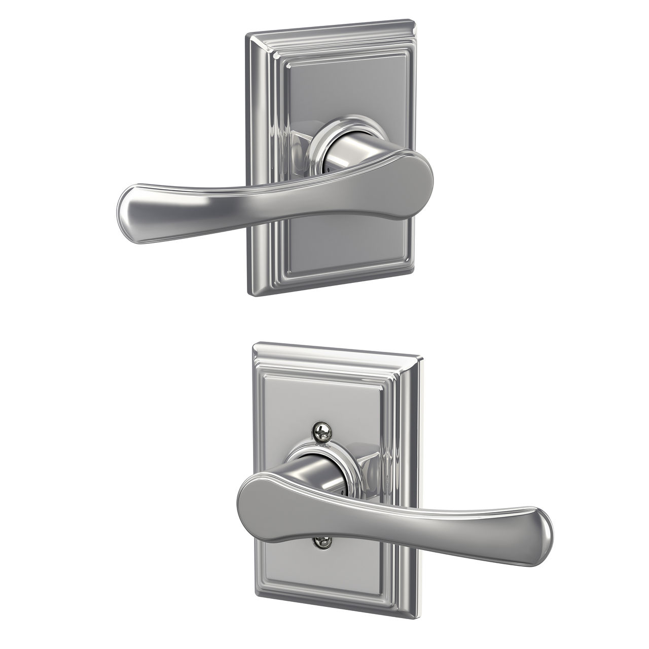 Avila Lever Hall & Closet Lock with Addison Trim