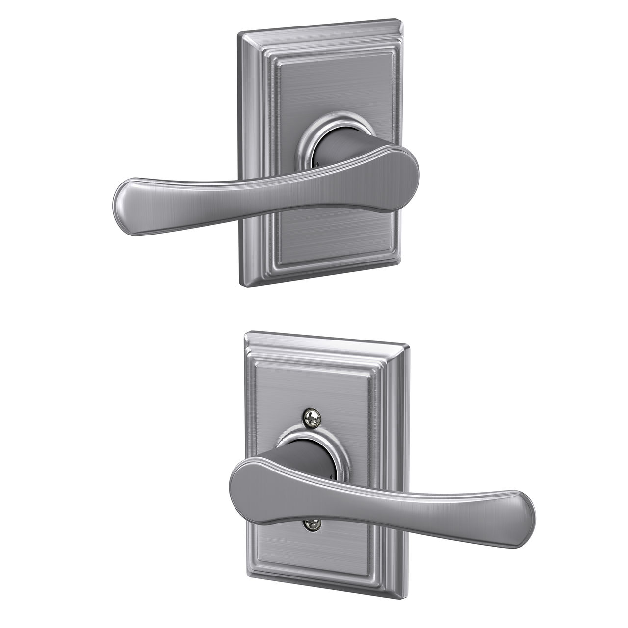 Avila Lever Hall & Closet Lock with Addison Trim