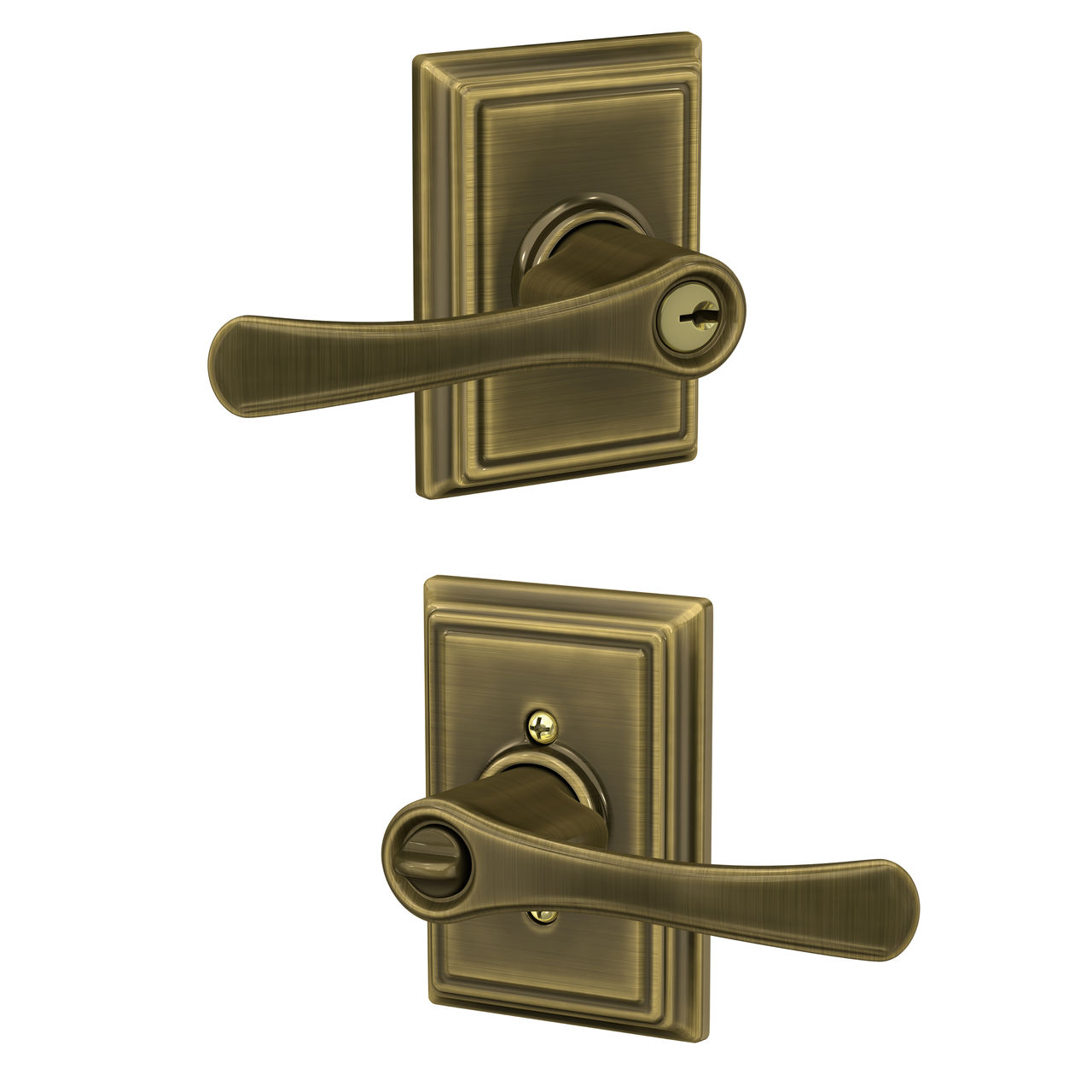 Avila Lever Keyed Entry Lock with Addison Trim