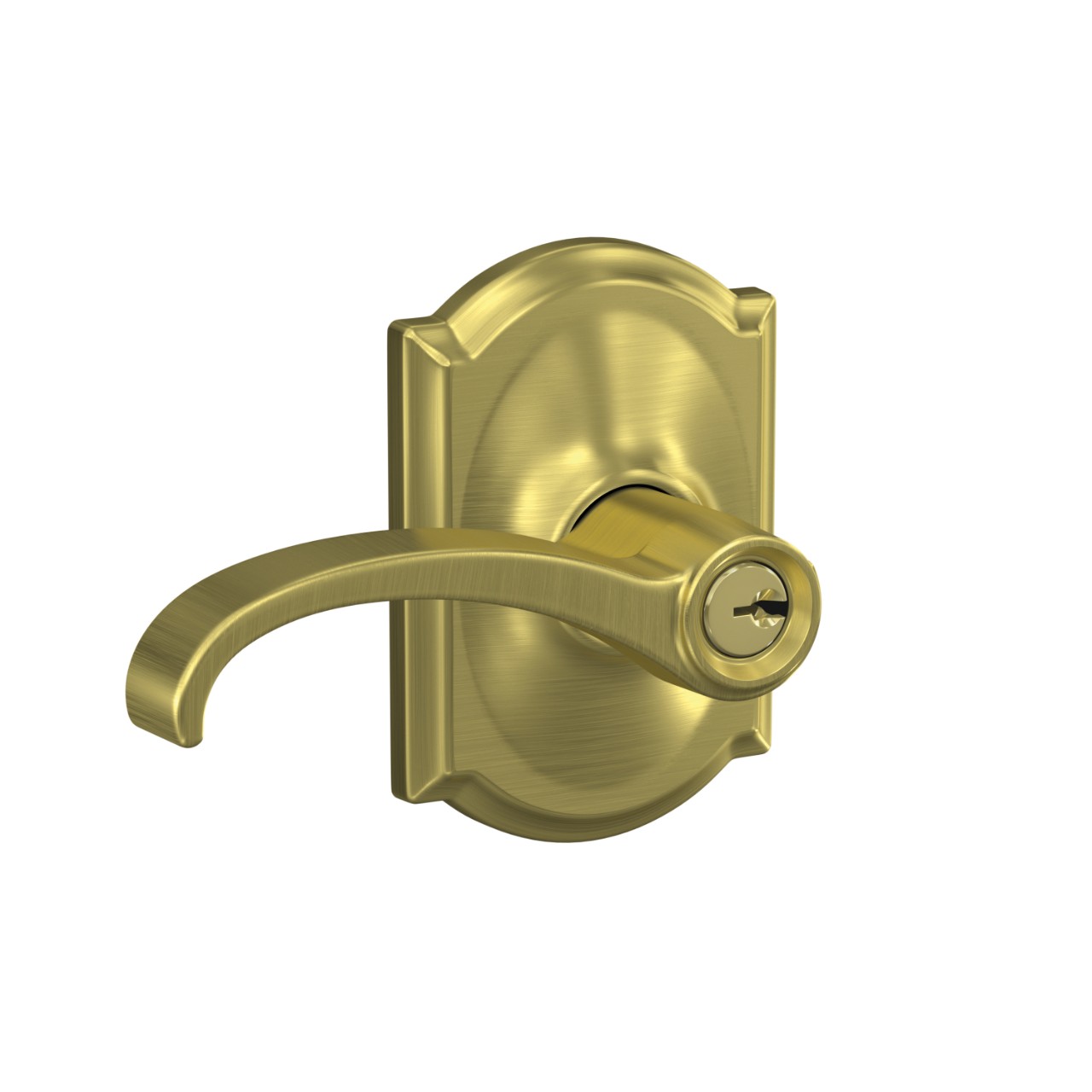 Whitney Lever Keyed Entry Lock with Camelot Trim