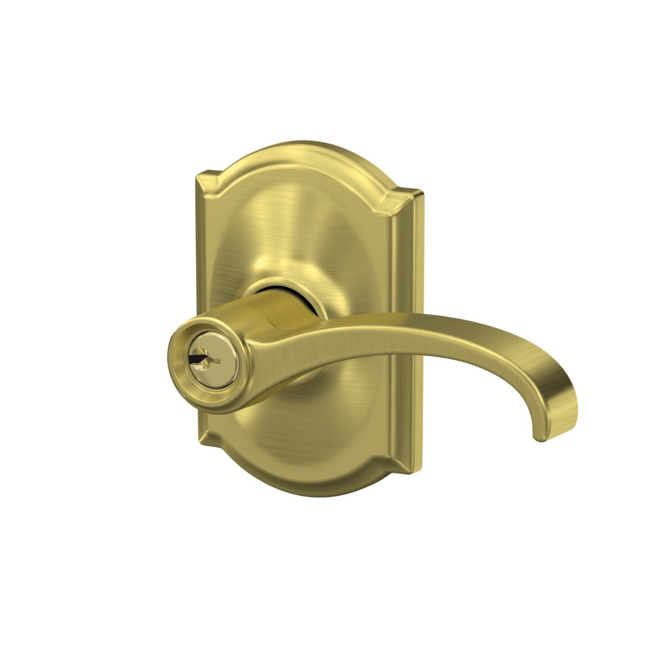 Whitney Lever Keyed Entry Lock with Camelot Trim