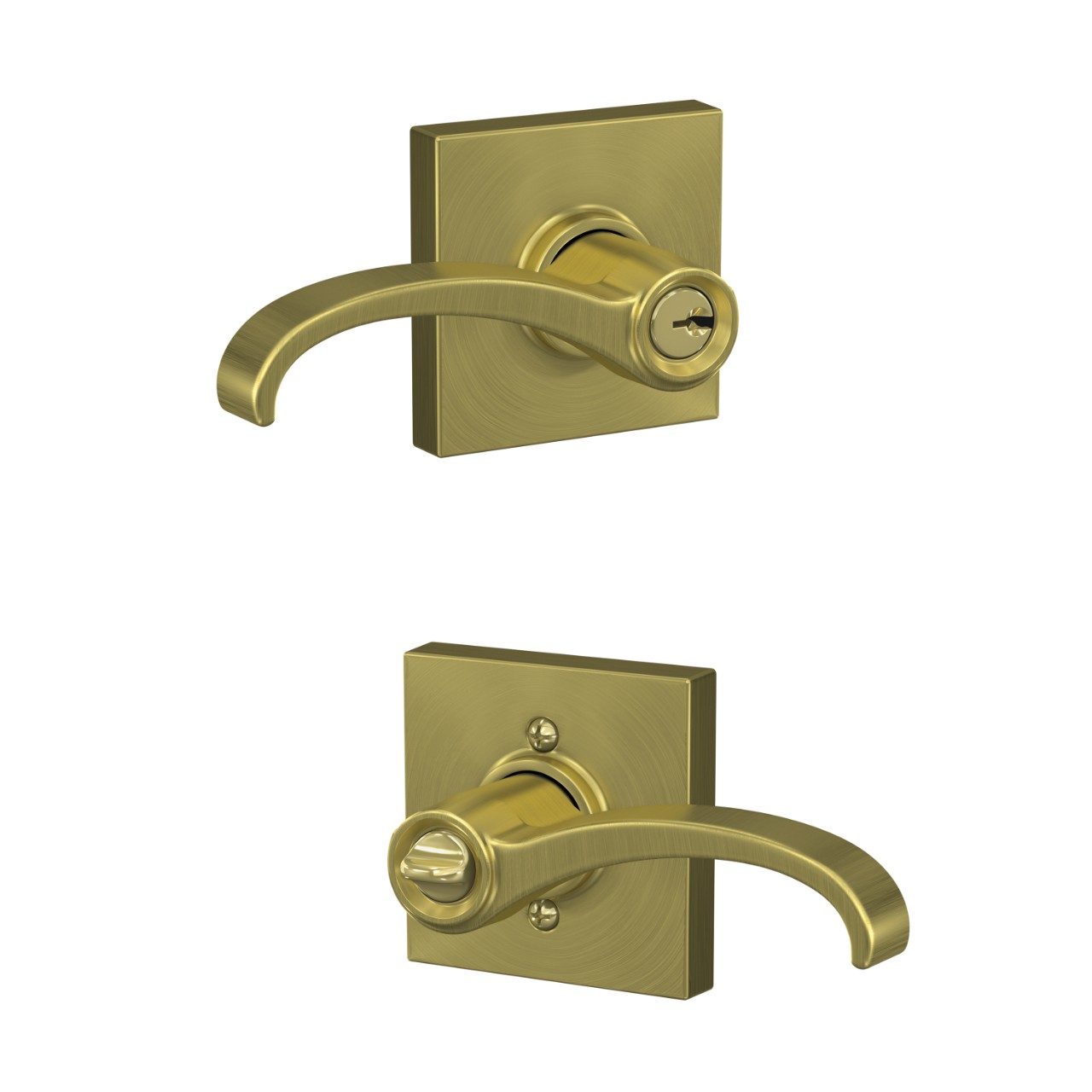 Whitney Lever Keyed Entry Lock with Collins Trim