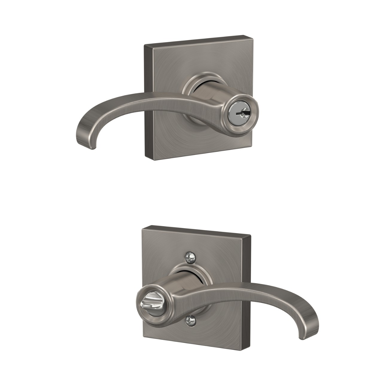 Whitney Lever Keyed Entry Lock with Collins Trim