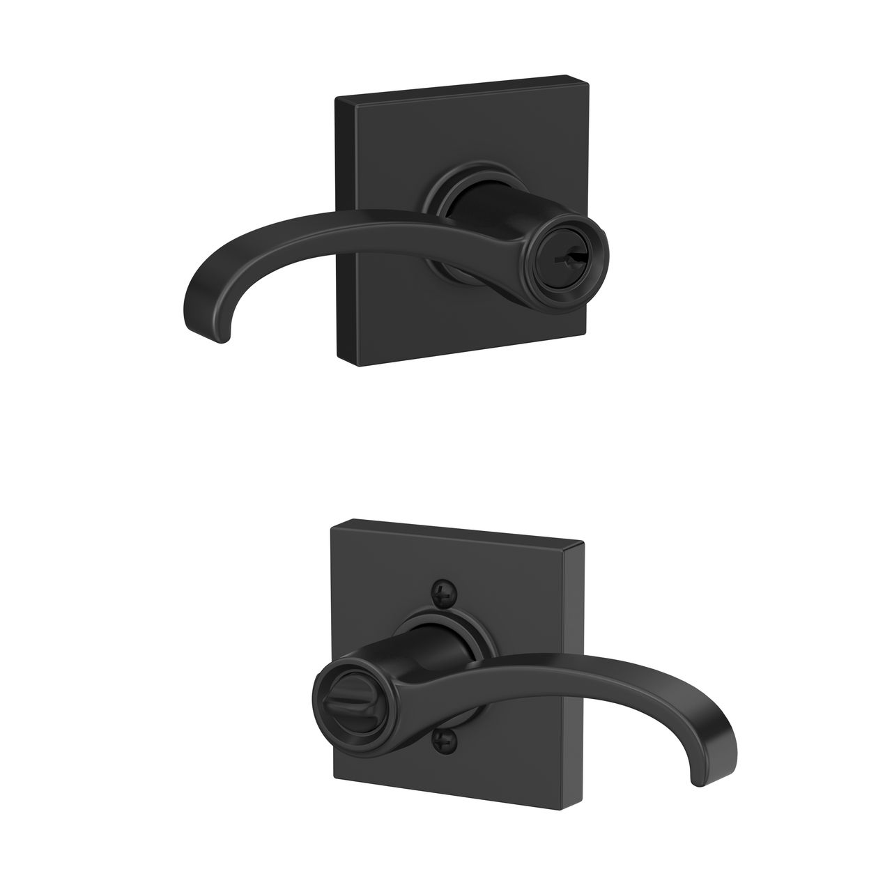 Whitney Lever Keyed Entry Lock with Collins Trim
