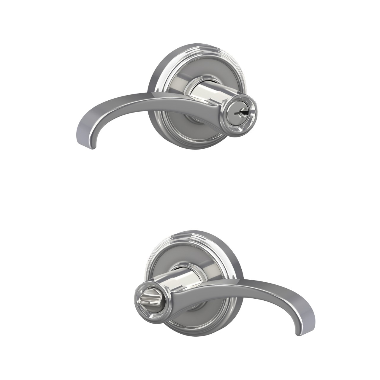 Whitney Lever Keyed Entry Lock with Indy Trim