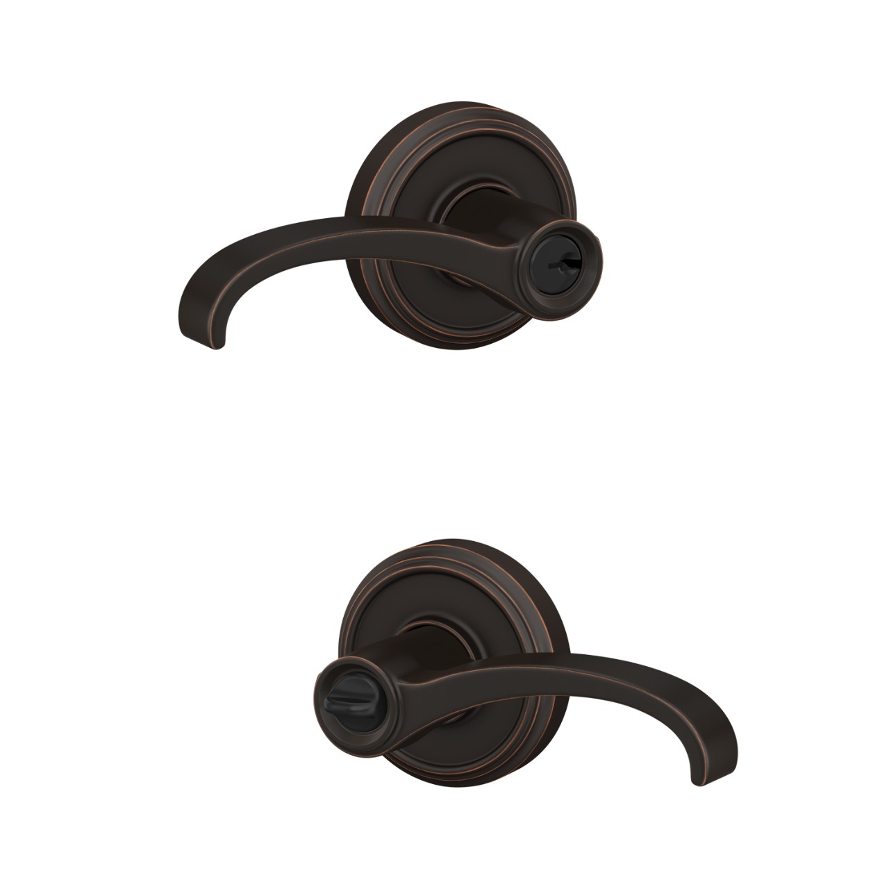 Whitney Lever Keyed Entry Lock with Indy Trim