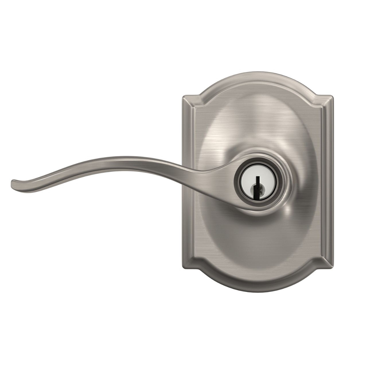 Pennant Lever Keyed Entry Lock with Camelot Trim