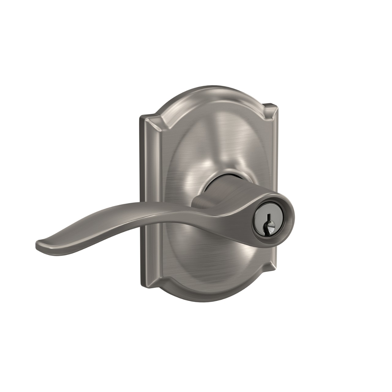 Pennant Lever Keyed Entry Lock with Camelot Trim