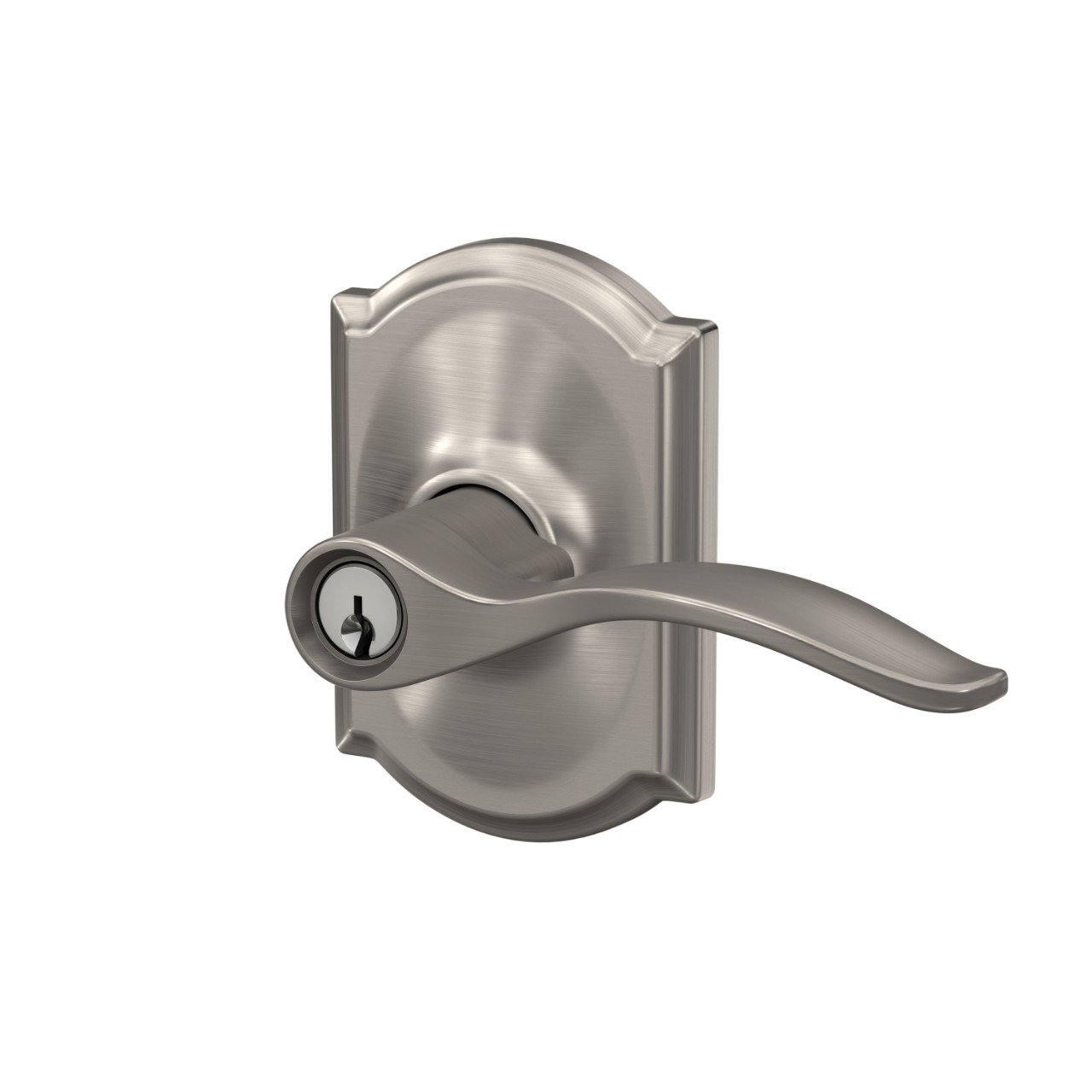 Pennant Lever Keyed Entry Lock with Camelot Trim