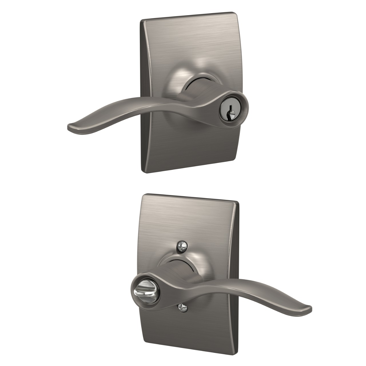 Pennant Lever Keyed Entry Lock with Century Trim