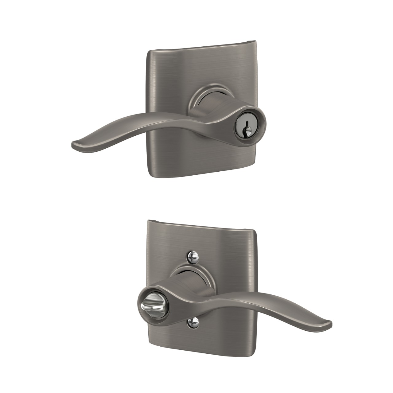 Pennant Lever Keyed Entry Lock with Dalton Trim