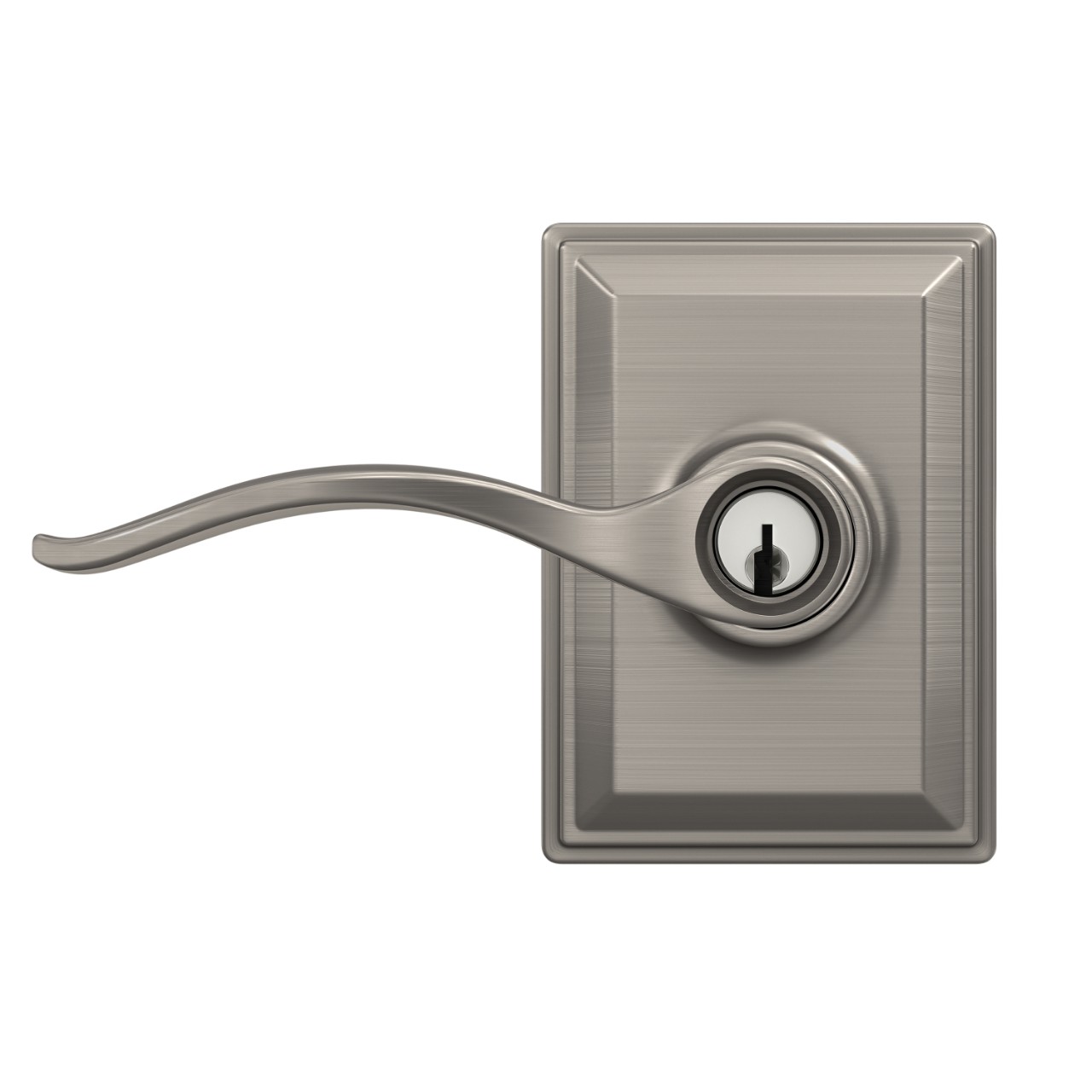 Pennant Lever Keyed Entry Lock with Grandville Trim