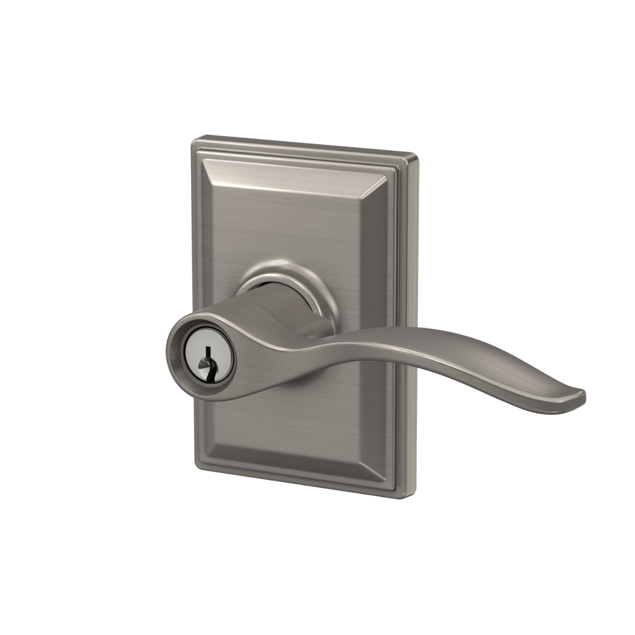Pennant Lever Keyed Entry Lock with Grandville Trim
