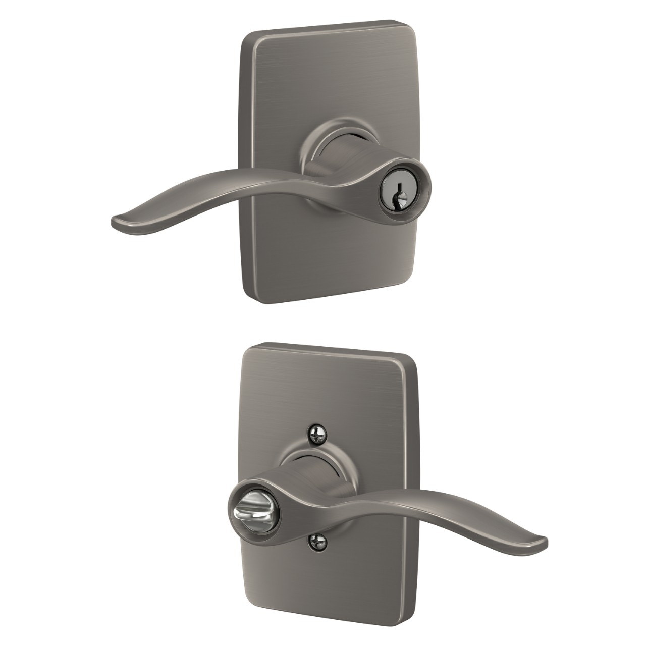 Pennant Lever Keyed Entry Lock with Greene Trim