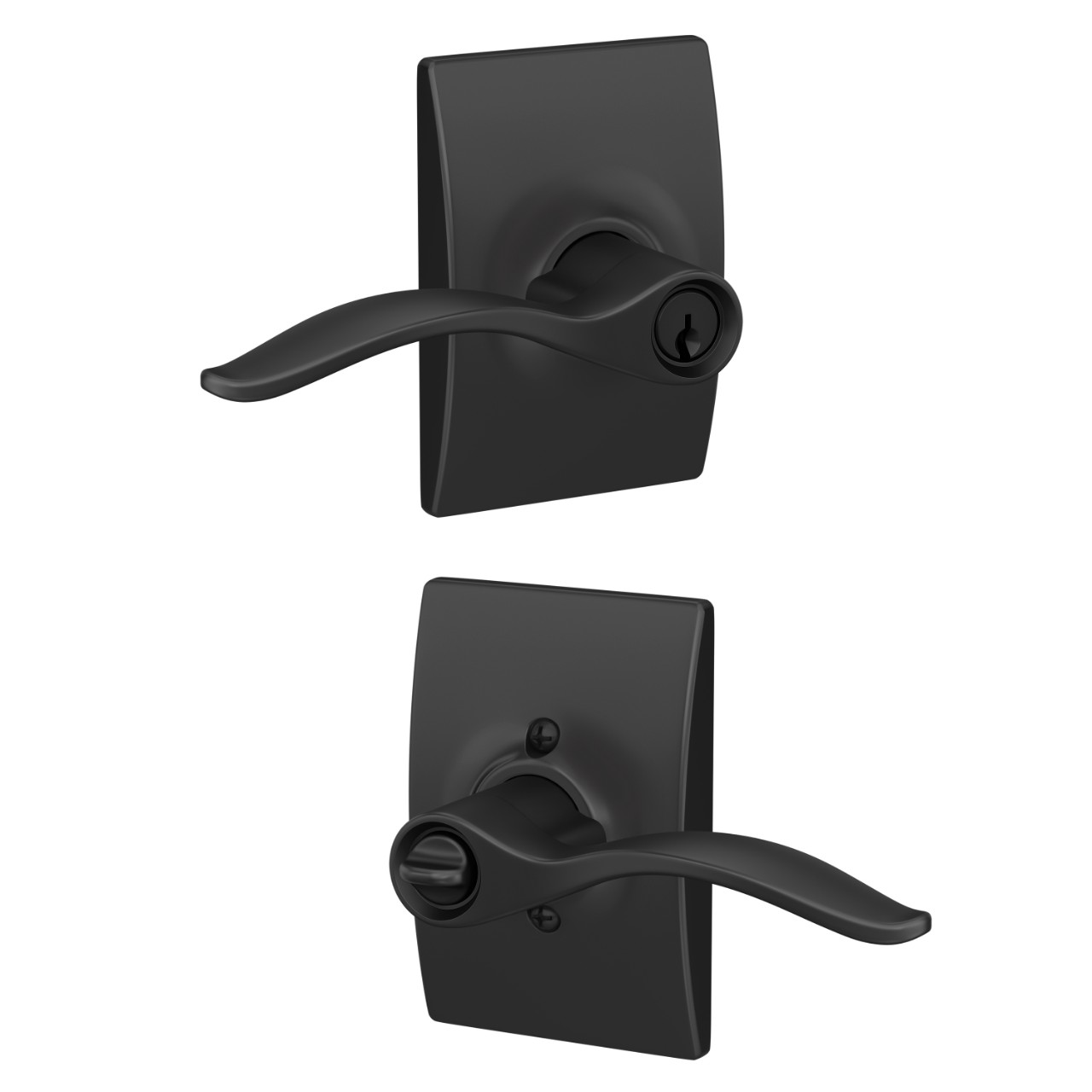 Pennant Lever Keyed Entry Lock with Century Trim