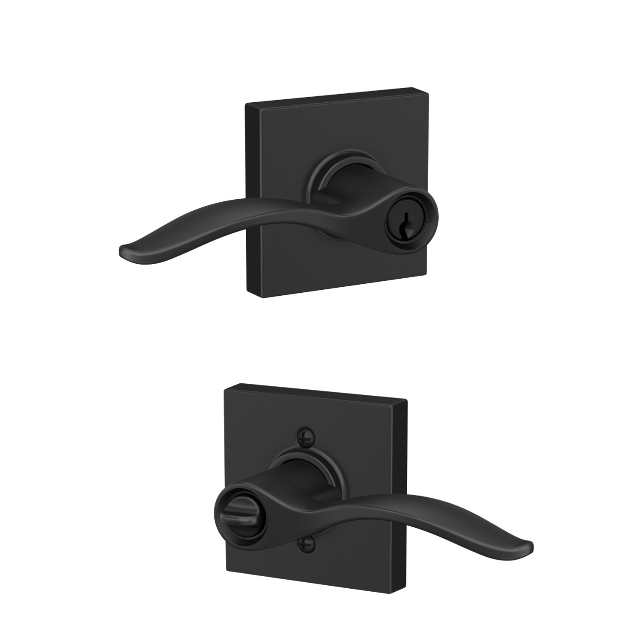 Pennant Lever Keyed Entry Lock with Collins Trim