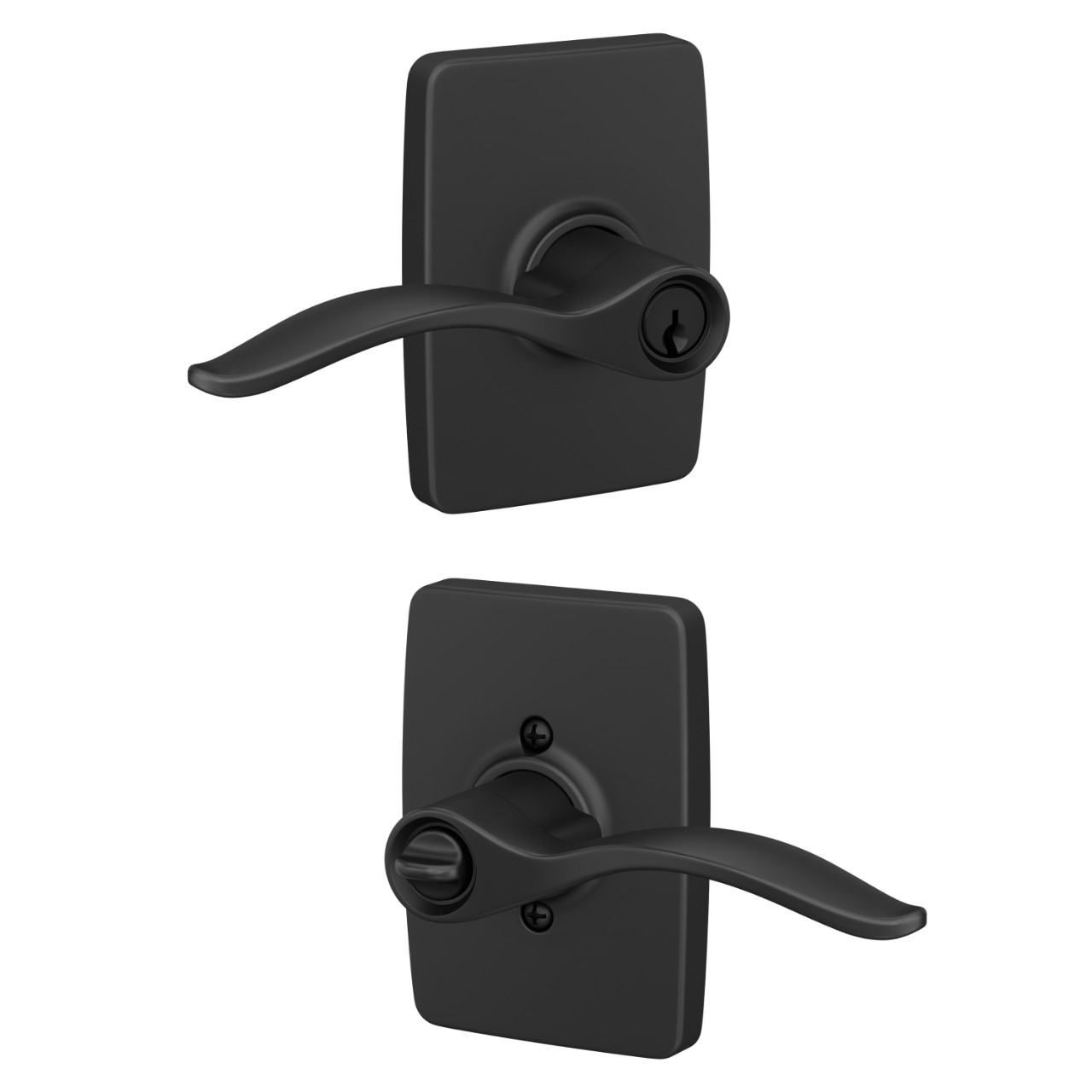 Pennant Lever Keyed Entry Lock with Greene Trim