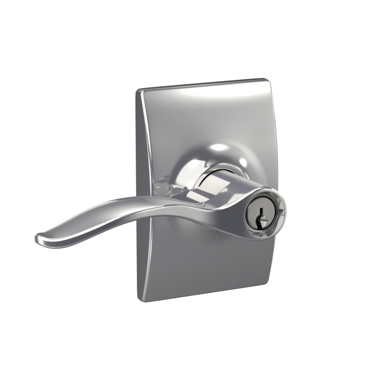 Pennant Lever Keyed Entry Lock with Century Trim