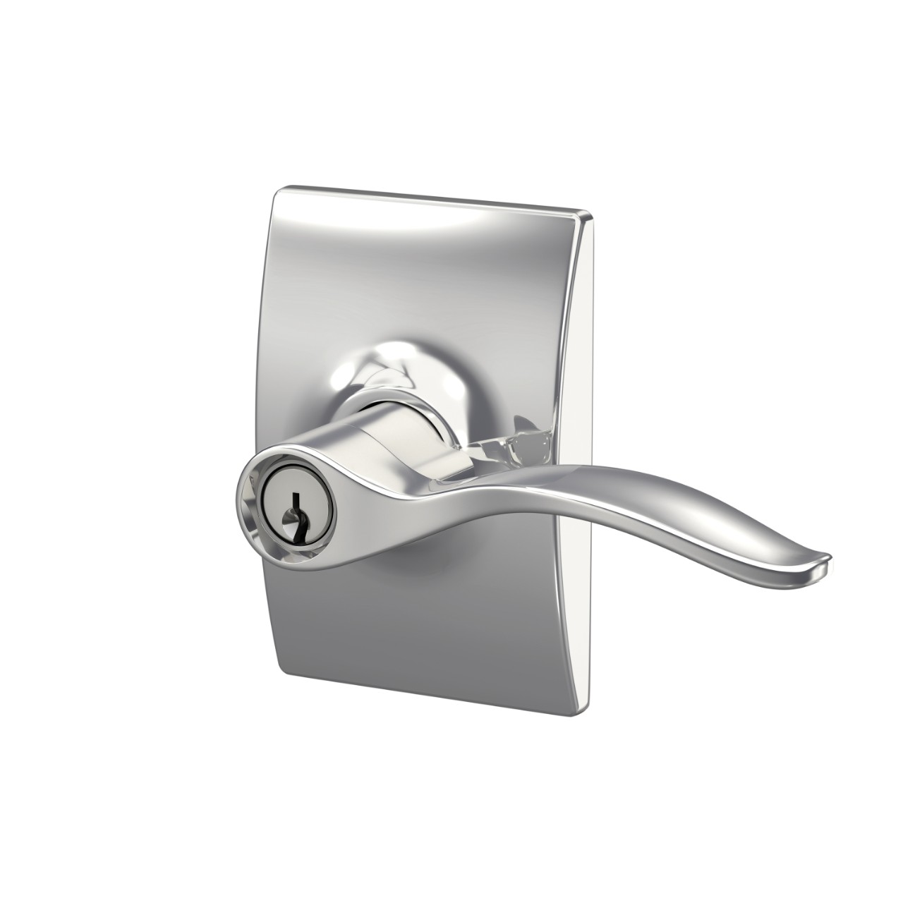 Pennant Lever Keyed Entry Lock with Century Trim