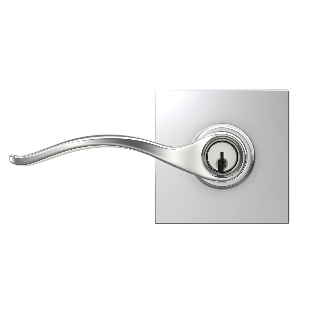Pennant Lever Keyed Entry Lock with Collins Trim