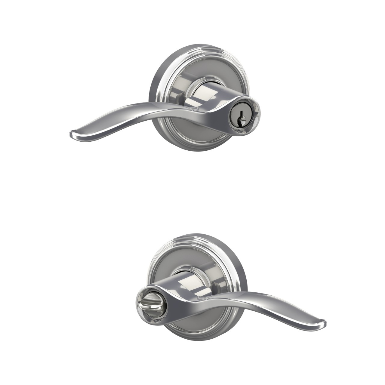 Pennant Lever Keyed Entry Lock with Indy Trim