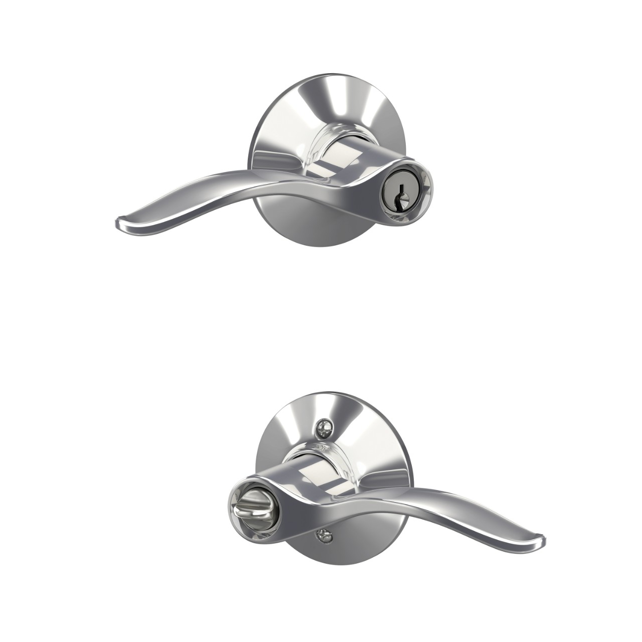 Pennant Lever Keyed Entry Lock with Plymouth Trim