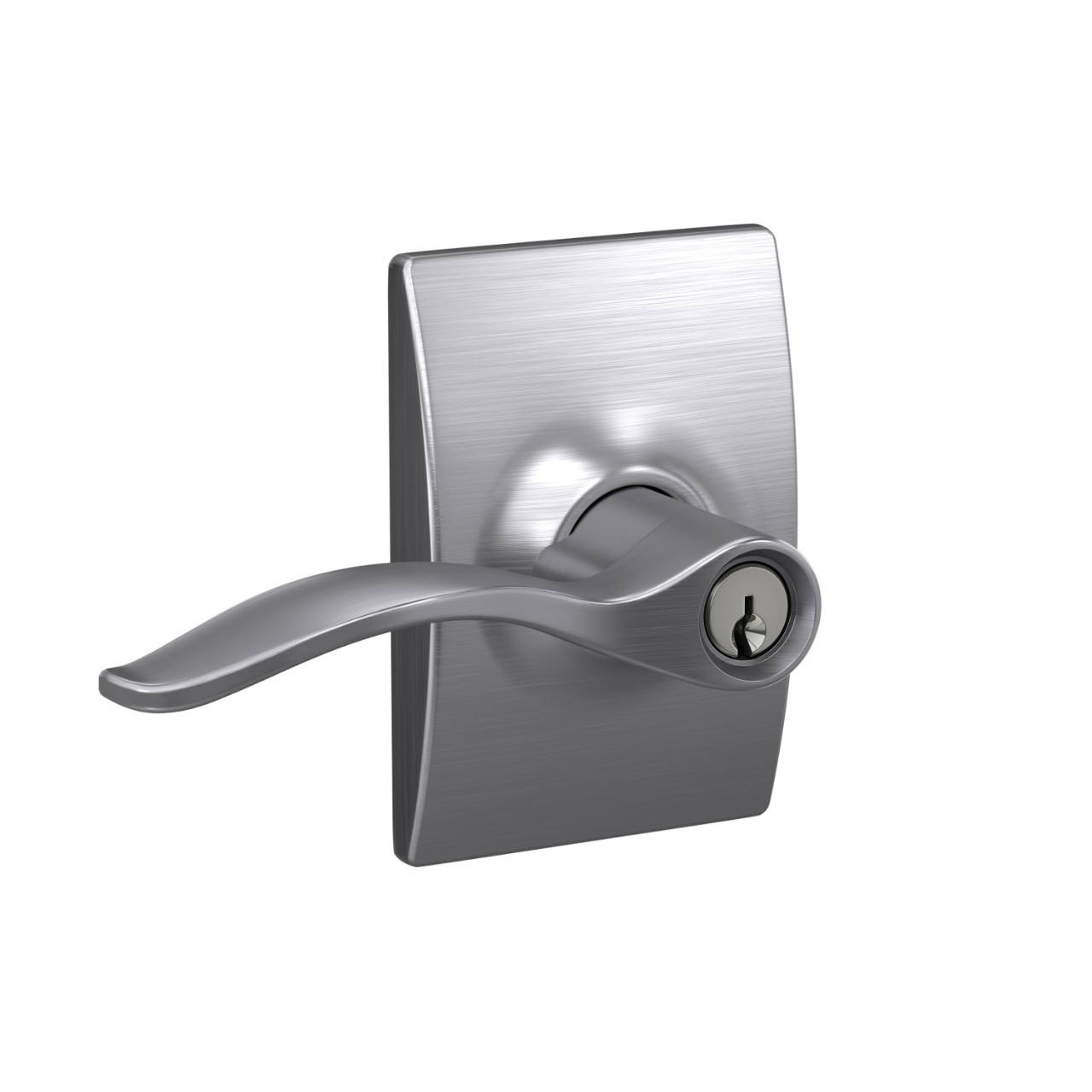 Pennant Lever Keyed Entry Lock with Century Trim