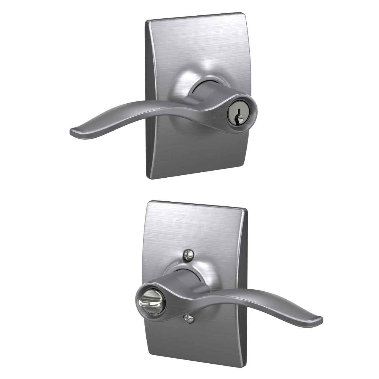 Pennant Lever Keyed Entry Lock with Century Trim