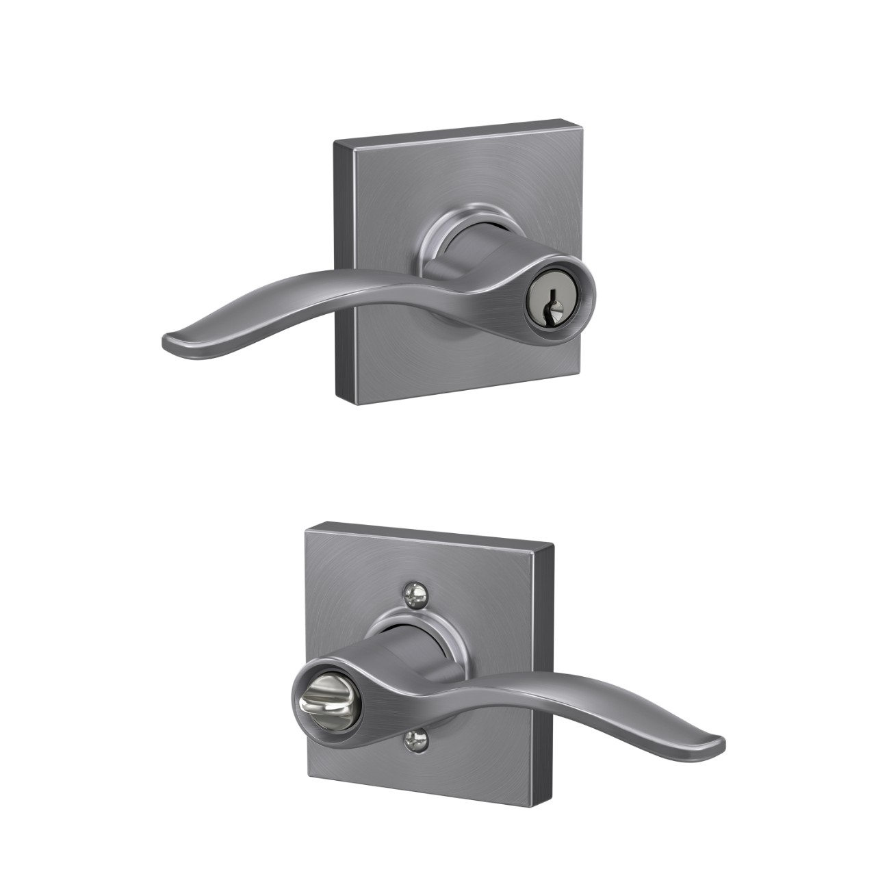 Pennant Lever Keyed Entry Lock with Collins Trim