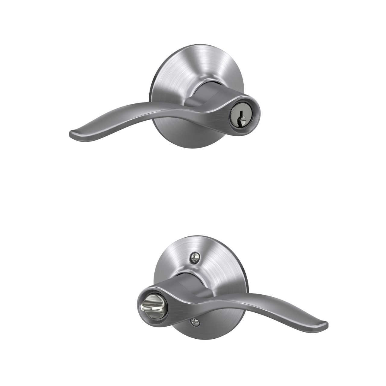 Pennant Lever Keyed Entry Lock with Plymouth Trim