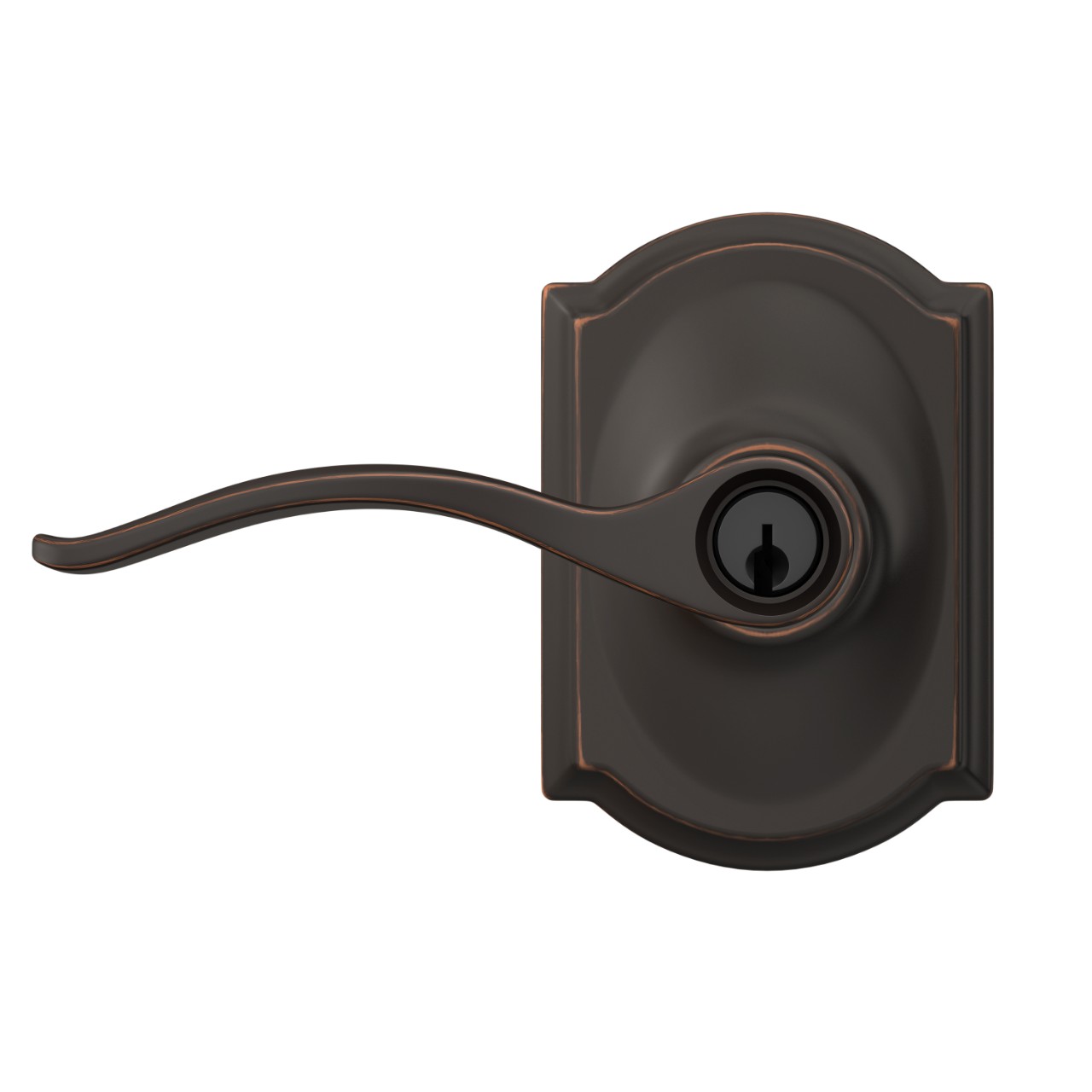Pennant Lever Keyed Entry Lock with Camelot Trim
