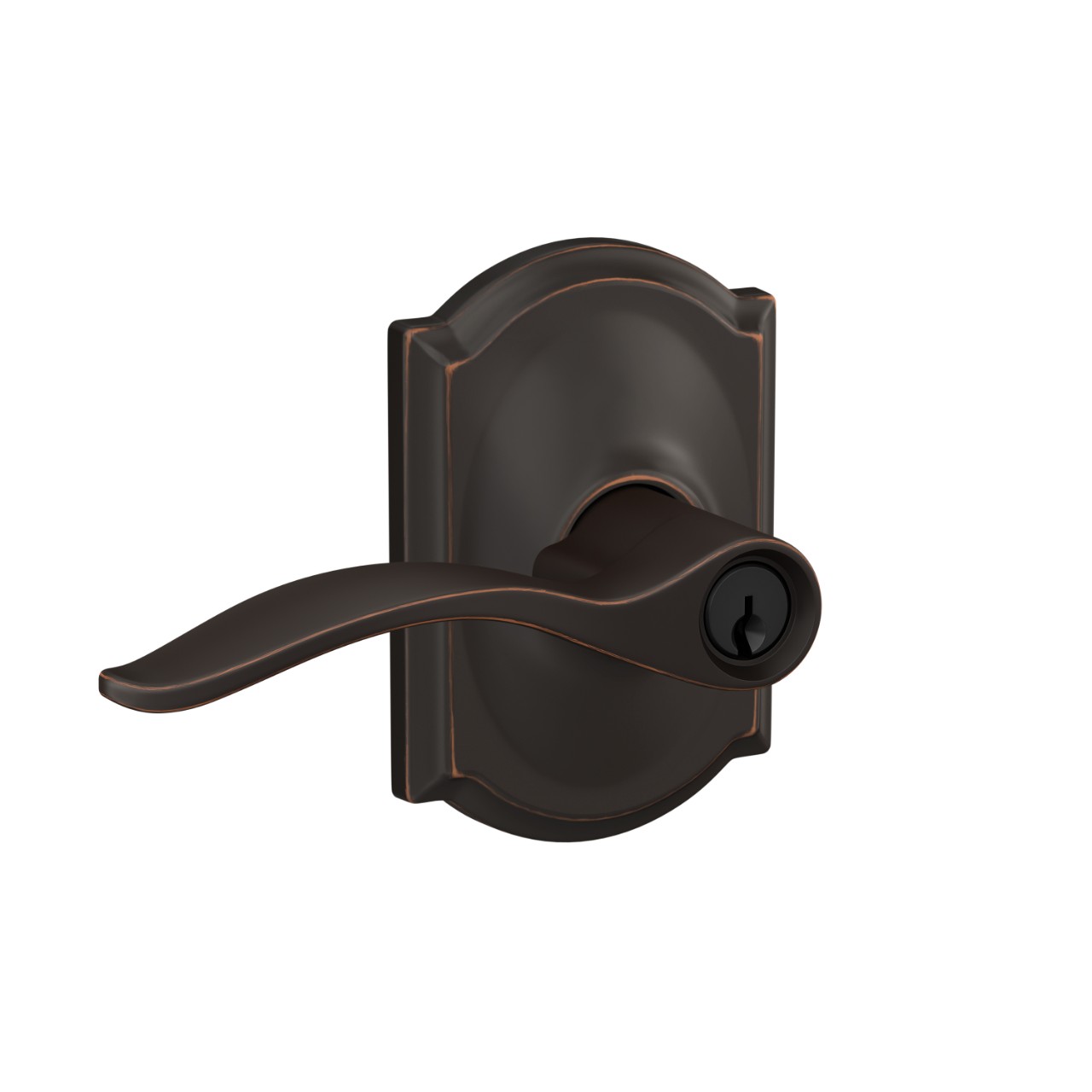 Pennant Lever Keyed Entry Lock with Camelot Trim