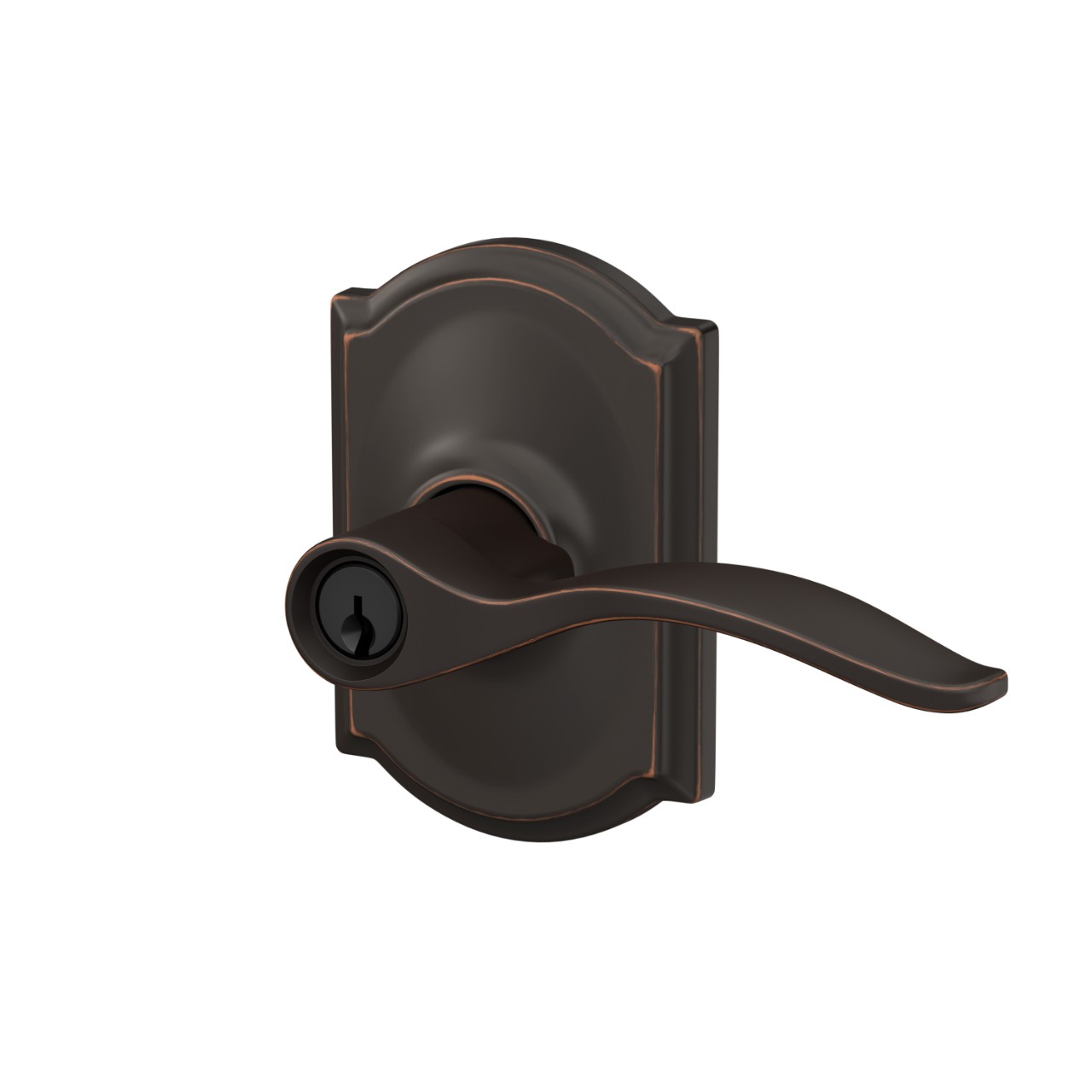 Pennant Lever Keyed Entry Lock with Camelot Trim