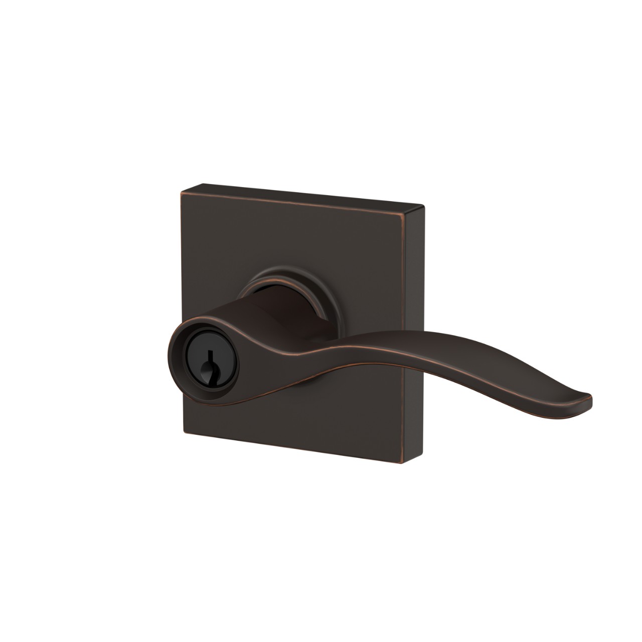 Pennant Lever Keyed Entry Lock with Collins Trim
