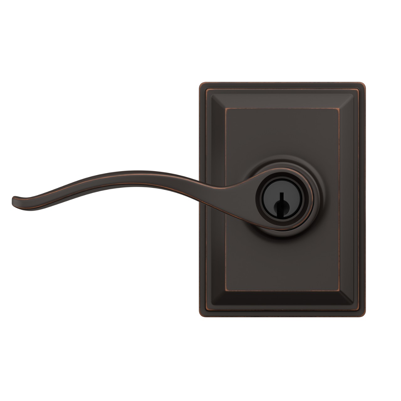 Pennant Lever Keyed Entry Lock with Grandville Trim