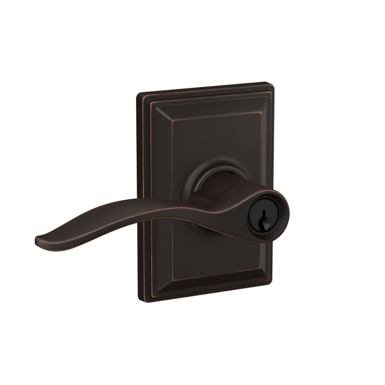 Pennant Lever Keyed Entry Lock with Grandville Trim