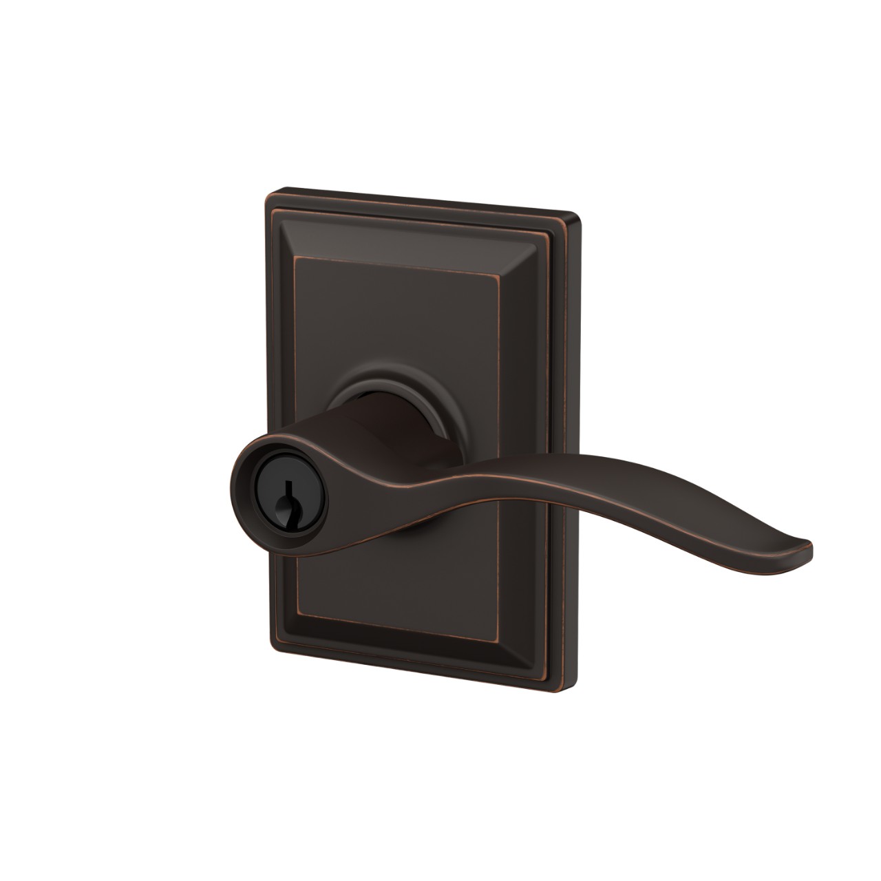 Pennant Lever Keyed Entry Lock with Grandville Trim