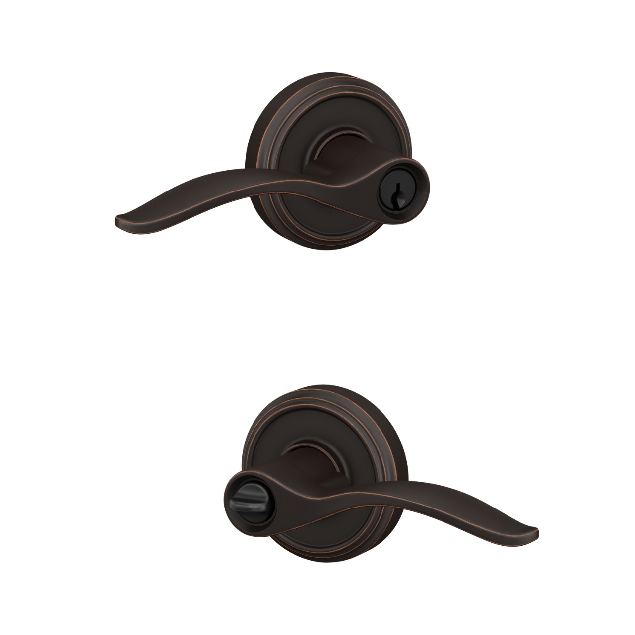 Pennant Lever Keyed Entry Lock with Indy Trim