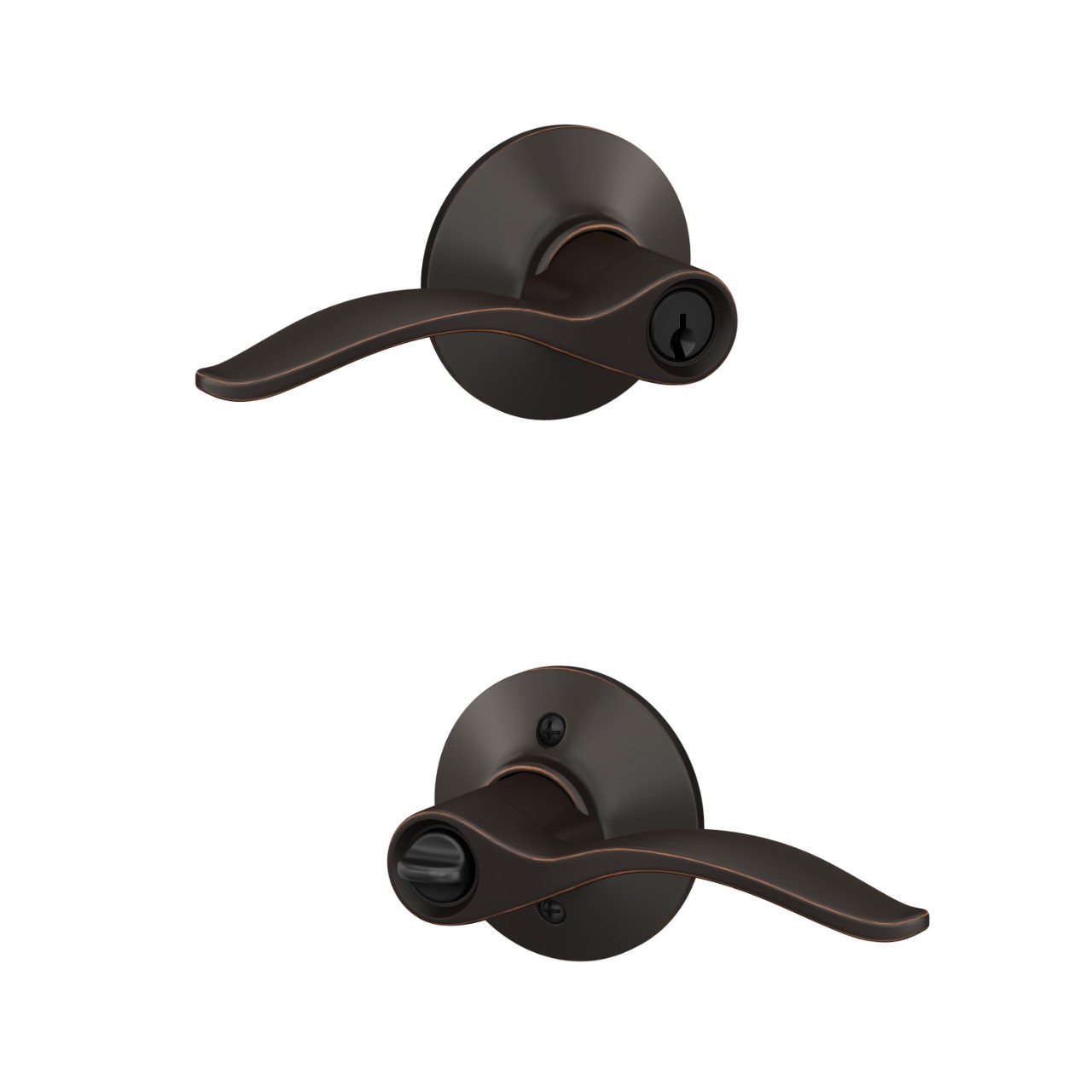 Pennant Lever Keyed Entry Lock with Plymouth Trim